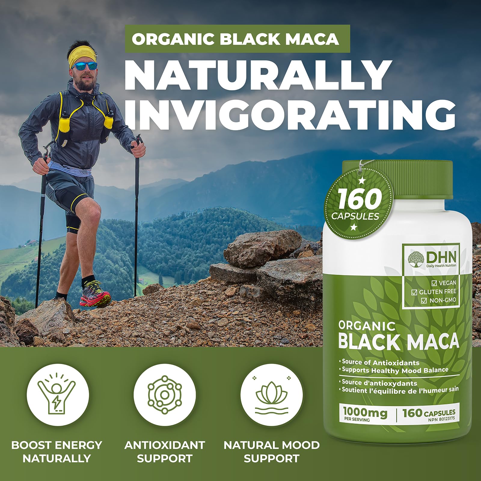 Organic Black Maca Root Powder | Energy, Performance & Mood Support for Men &...